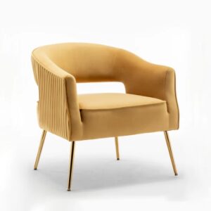 Yellow Chynna Velvet Armchair