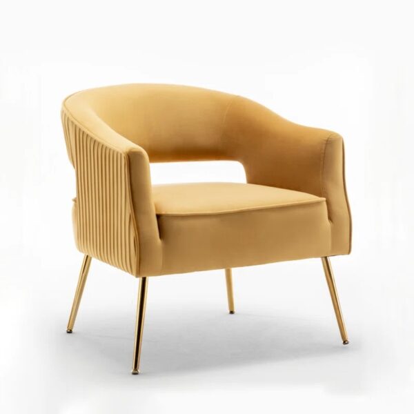 Yellow Chynna Velvet Armchair