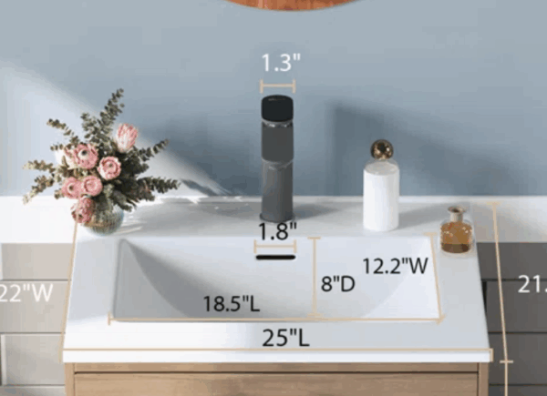 Brigner 25'' Single Bathroom Vanity Acrylic Top - SINK ONLY