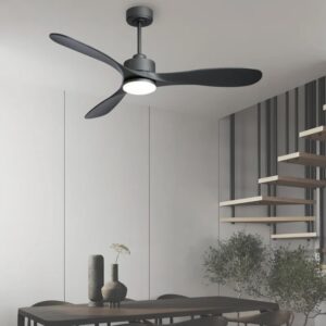 52'' Ceiling Fan with LED Lights Black