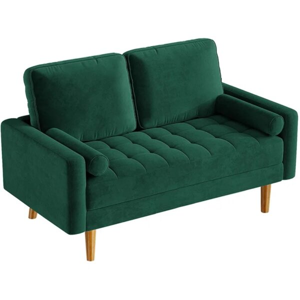 Delicat 58.46'' Velvet Loveseat Green