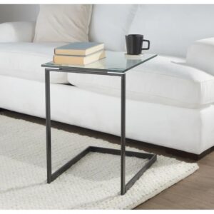 Elsner Glass Top End Table