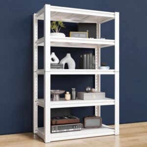 Makaylin Storage Shelves Garage Shelving Unit for Storage 5-Tiers Storage Shelf White