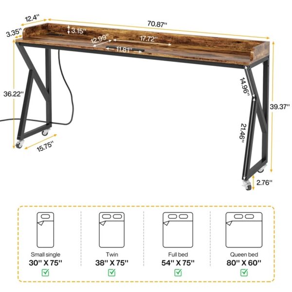 Metal Base Writing Desk - Image 4