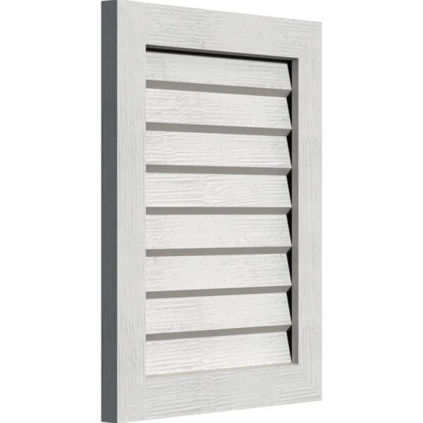 Vertical Non-Functional Wood Gable Vent w/ Decorative Face Frame Rough Sawn Red Pine Prived 24"x12"