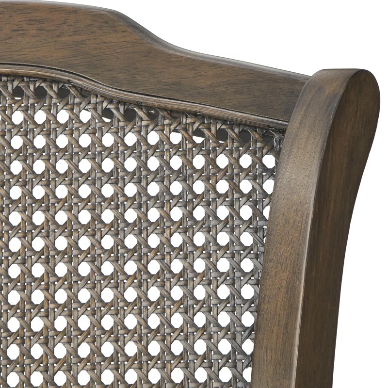 30" Tillman Solid Wood and Cane Swivel Barstool (set of 2) - Image 5