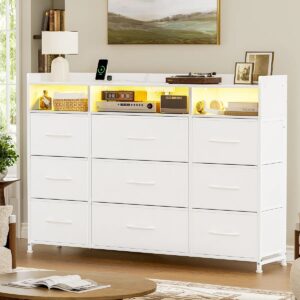 Cheo 9 - Drawer Dresser With 2-Tier Open Shelf, Dresser