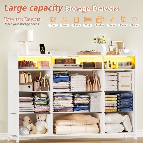 Cheo 9 - Drawer Dresser With 2-Tier Open Shelf, Dresser - Image 3