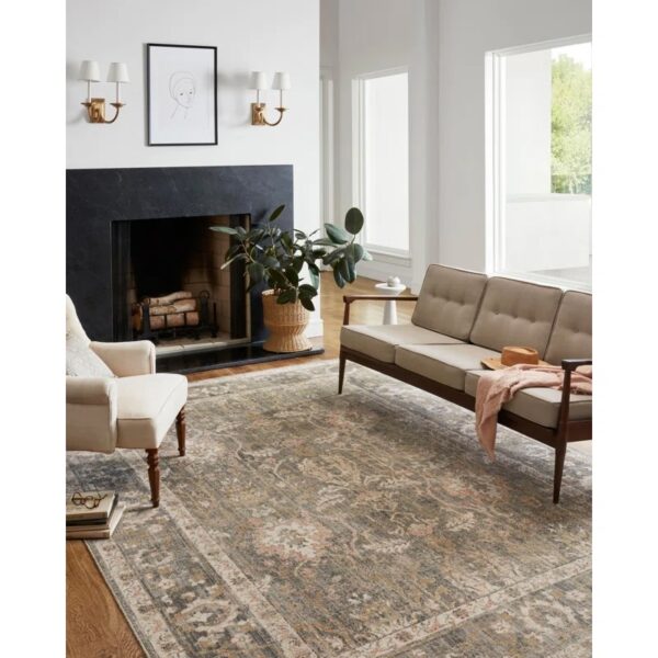 Chris Loves Julia x Loloi Rosemarie Oriental Sage Blush Area Rug Rectangle 7'10" x 10' - Image 2