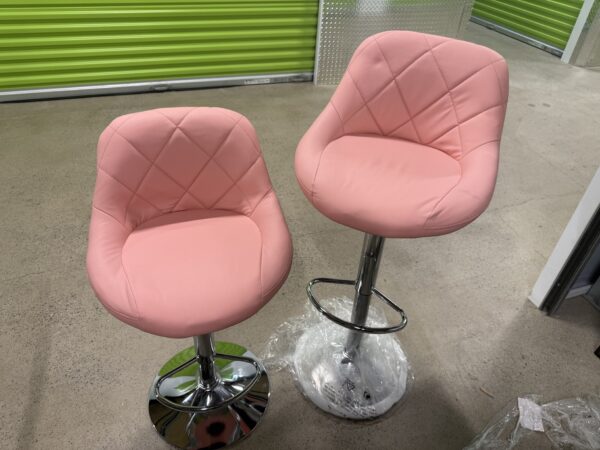 Swivel Bar Stools Height Adjustable Bar Chairs Kitchen Counter Stools Set of 4 - Image 2