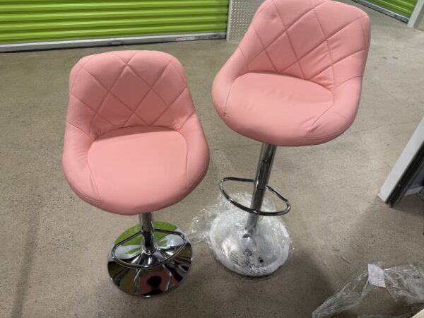 Swivel Bar Stools Height Adjustable Bar Chairs Kitchen Counter Stools Set of 4 - Image 3