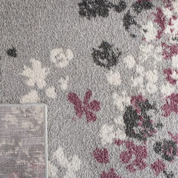 Makeba Floral Grey/Purple Area Rug 9'x12' - Image 2