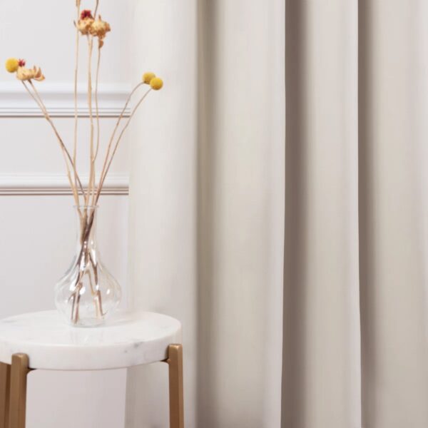 Scarsdale Polyester Blackout Curtain Single Panel Biscuit 80"x84" - Image 5