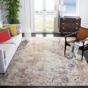 Abderus Grey and Gold Area Rug 9'x12'