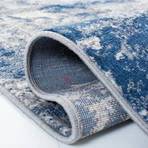 Port Morris Navy Area Rug Rectangle 5'3" x 7'6"