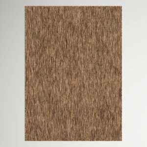 Iyana Flatweave Brown Indoor / Outdoor Area Rug Rectangle 4'7" x 6'7"