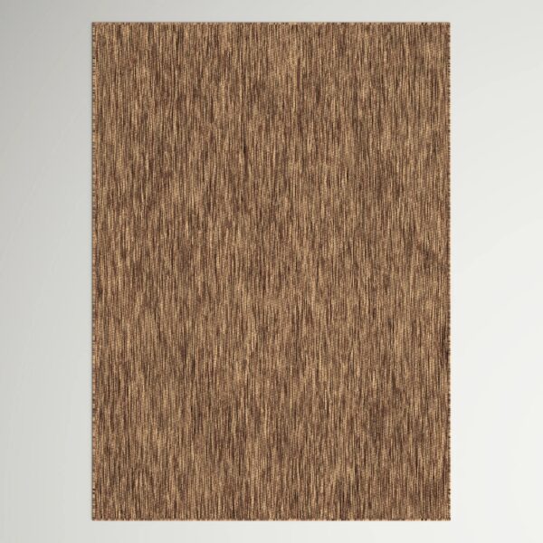 Iyana Flatweave Brown Indoor / Outdoor Area Rug Rectangle 4'7" x 6'7"