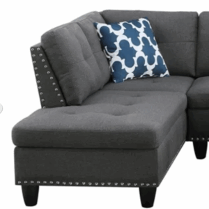 Devion Furniture Polyester Fabric Sectional Chaise ONLY