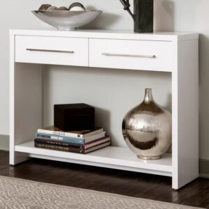 Hex 40" Console Table White