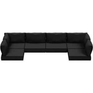 14 Piece 4 Inch Outdoor Furniture Replacement Waterproof Cushions Black