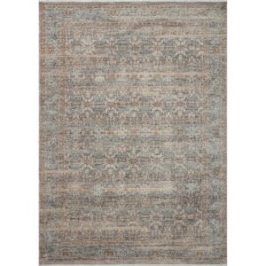 Angela Rose x Loloi Blake Ocean / Mocha Area Rug Rectangle 6'7" x 9'10"