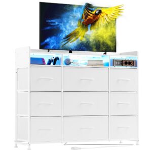 Cheo 9 - Drawer Dresser With 2-Tier Open Shelf, Dresser