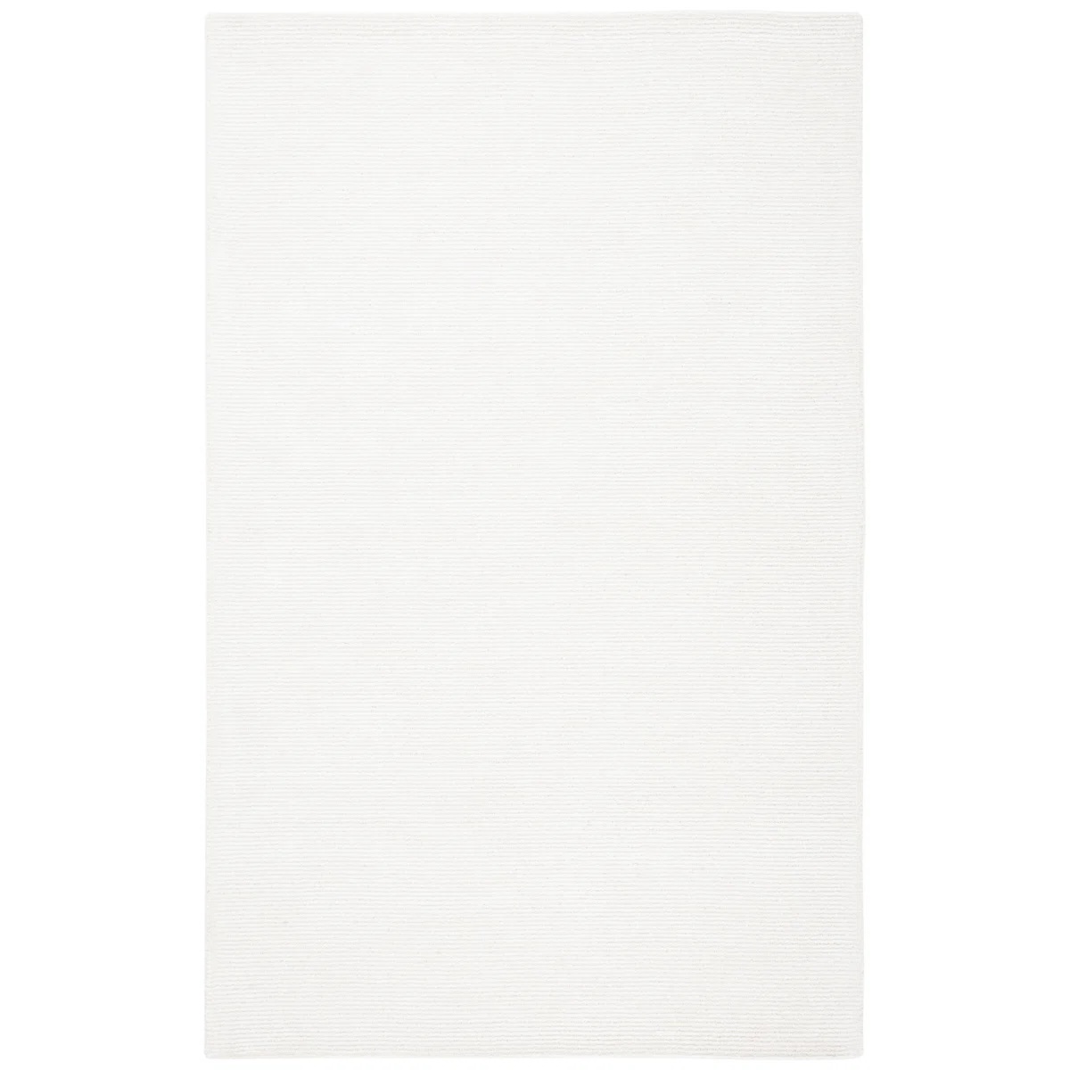 Mersudin Hand Tufted Viscose/Wool Pile Solid Colour Rug in Ivory 8'x10'