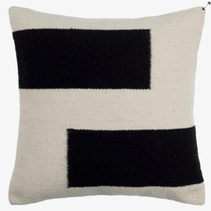 Osmund Accent Square Pillow Cover, Beige/Black