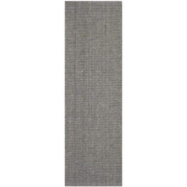 Handmade Flatweave Jute/Sisal Light Grey Runner 2'6"x`18"