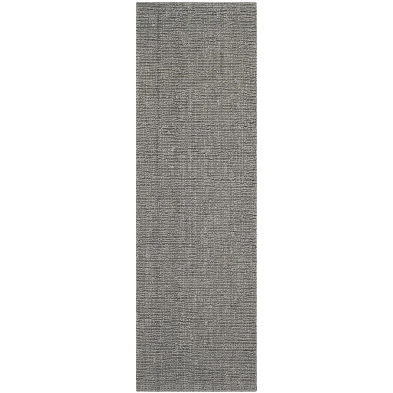 Handmade Flatweave Jute/Sisal Light Grey Runner 2'6"x`18"