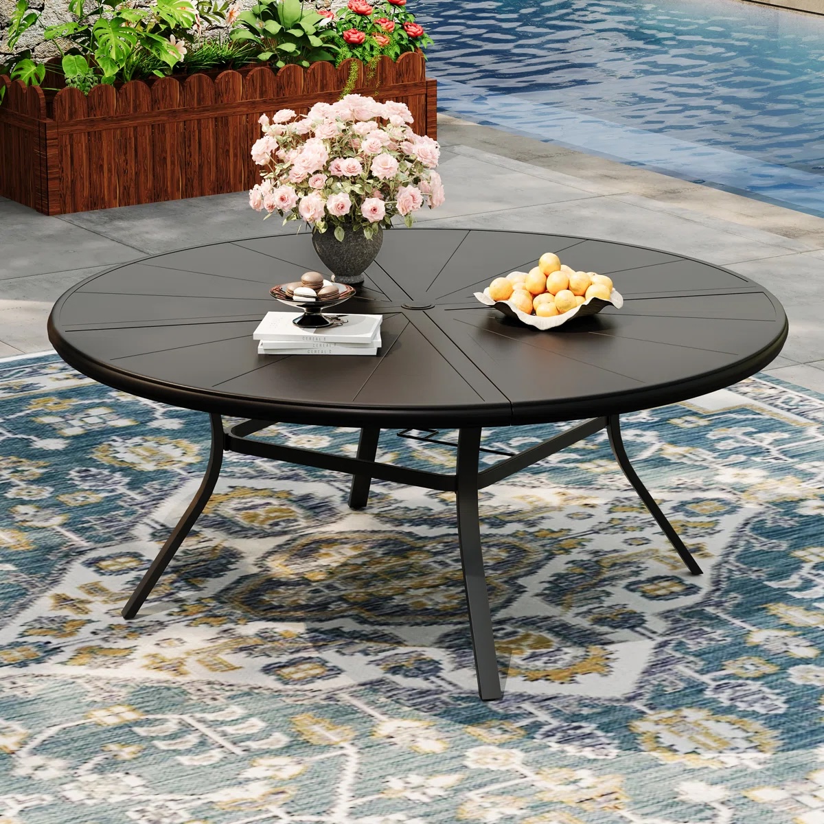 60" Aluminum Round Patio Dining Table