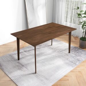 Erieanna Mid-Century Modern Rectangular Solid Wood Dining Table