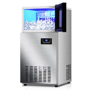 160 lb. Daily Production Stainless Steel Undercounter/Freestanding Ice Maker with Clear Cube Ice