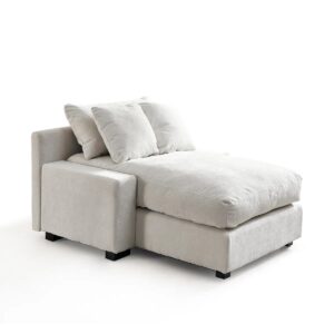 Modern Luxury Sofa Couch for Living Room Quality Chenille Beige