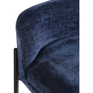 Brixen Upholstered Counter Stool with Metal Frame (Set of 2) Navy
