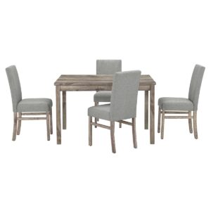 Rexhie 4 - Person Dining Chairs Set Gray