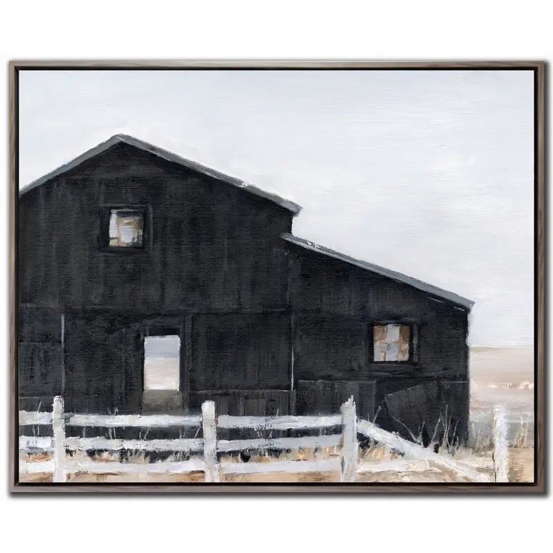 Black Barn I Canvas Wall Art 24"x30"