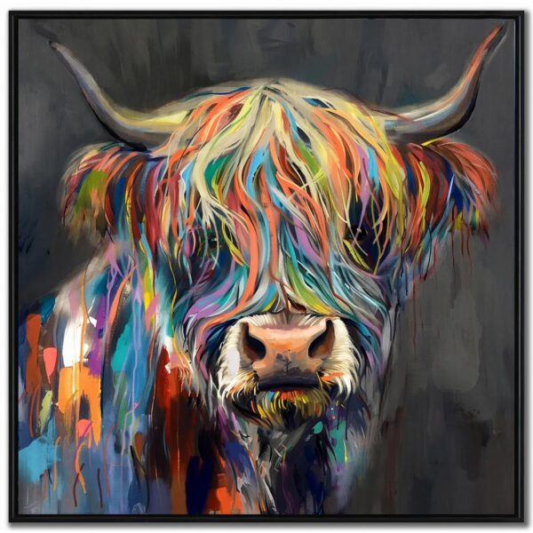 Rainbow Highland Canvas Wall Art