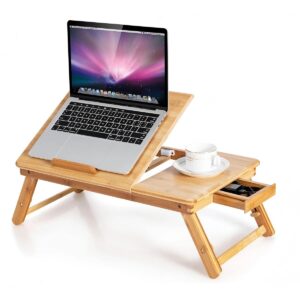 Bamboo Laptop Desk With Tilting Top