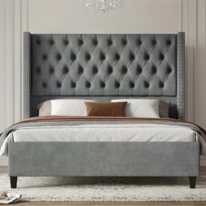 Dillwyn Upholstered Bed King Gray