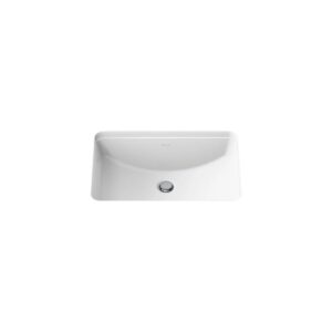Ladena® Finish Vitreous China Rectangular Undermount Bathroom Sink with Overflow K-2214-0