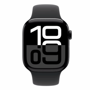 Apple Watch Series 10 - 42mm - GPS - Jet Black Aluminium Case with Black Sport Band - S/M