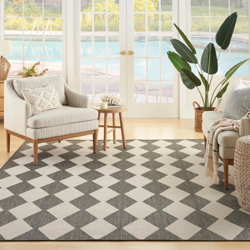 Positano Argyle Indoor / Outdoor Rug 9'x12'