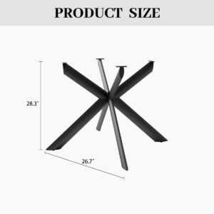 Black Powder - Coated Metal Table Legs Sturdy And Stylish Just only Table Leg
