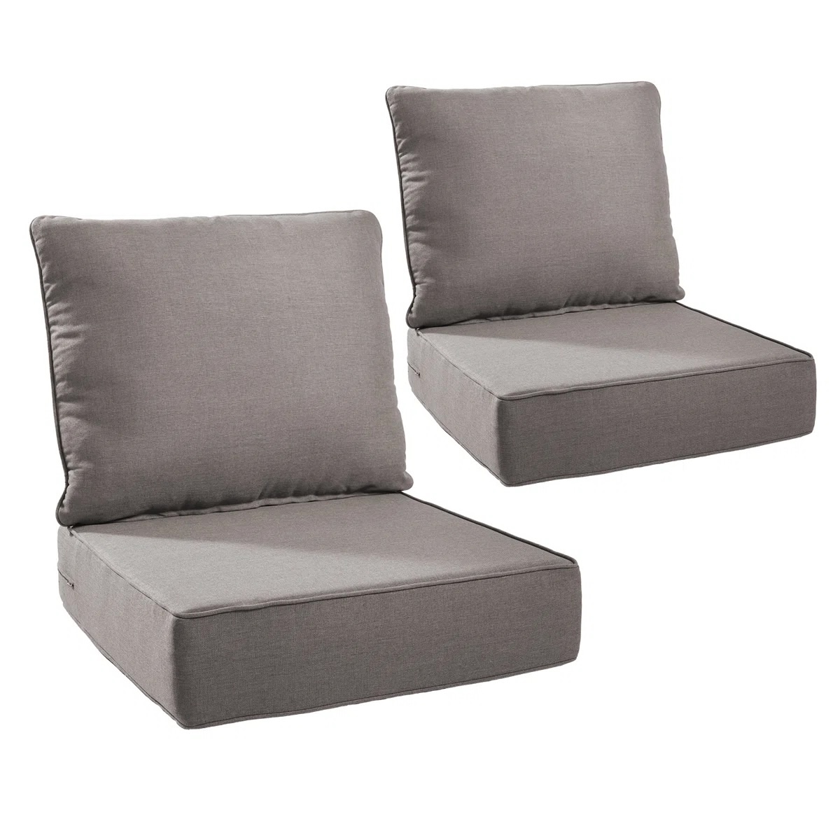 24"X24"X6" Thick Cushions & Pillows Set - Deep Seat Indoor/Outdoor Water & Fade Resistant Set Of 2