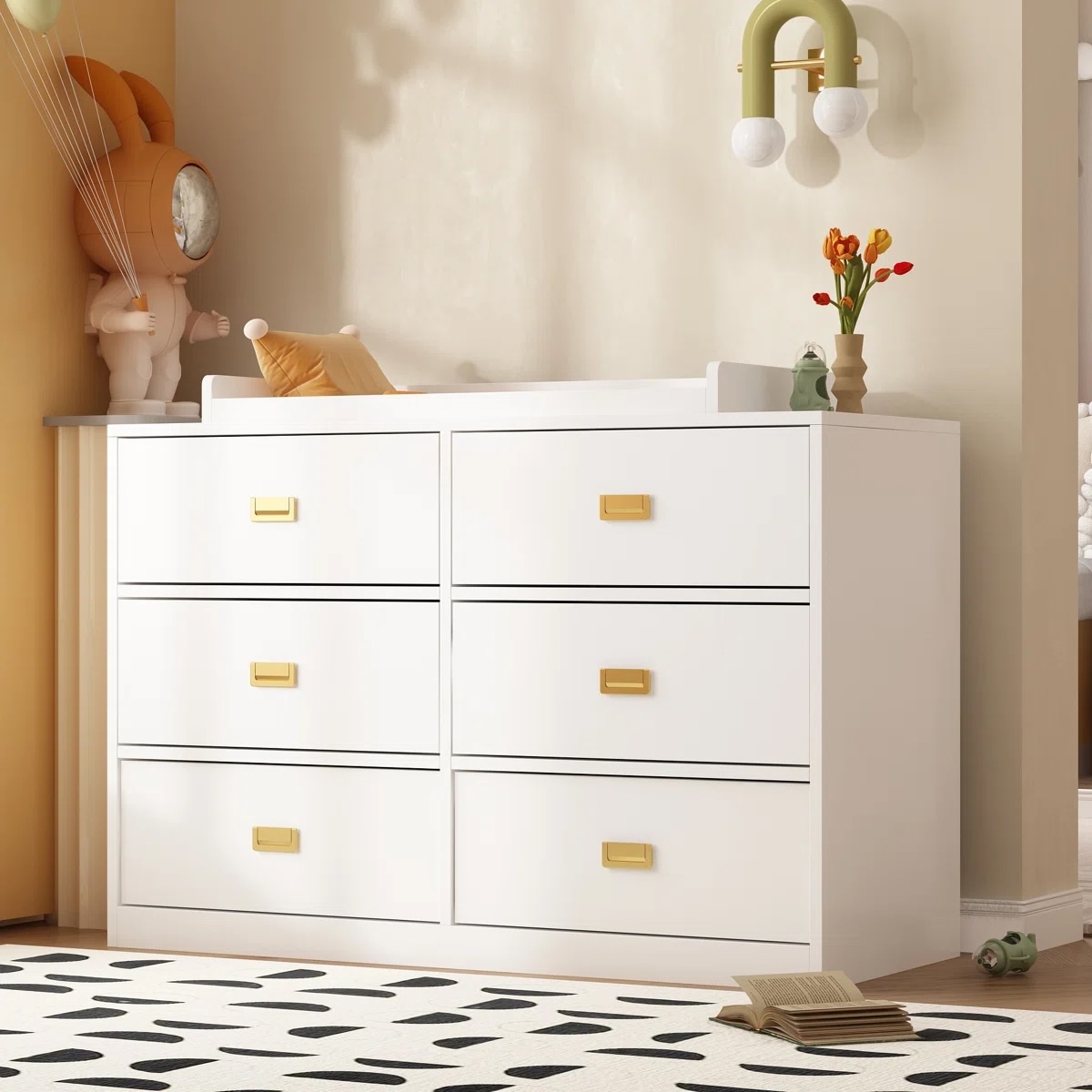 Sola Changing Table Dresser White