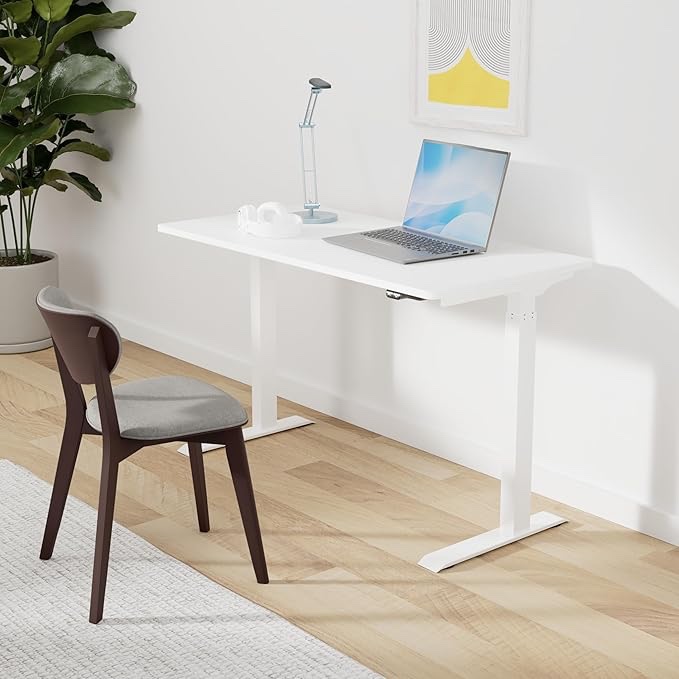 White Standing Desk 48 x 24 Inches Height Adjustable Desk White