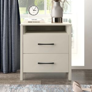 Allysyn 22.7" 2 Drawer Nightstand Ivory