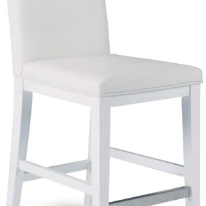 Linear Counter Upholstered Stool White