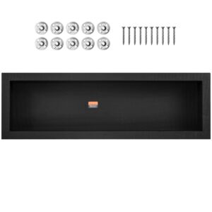 Shower Niche Ready for Tile 16" x 50", Square Corners Wall-inserted Niche Recessed,Black